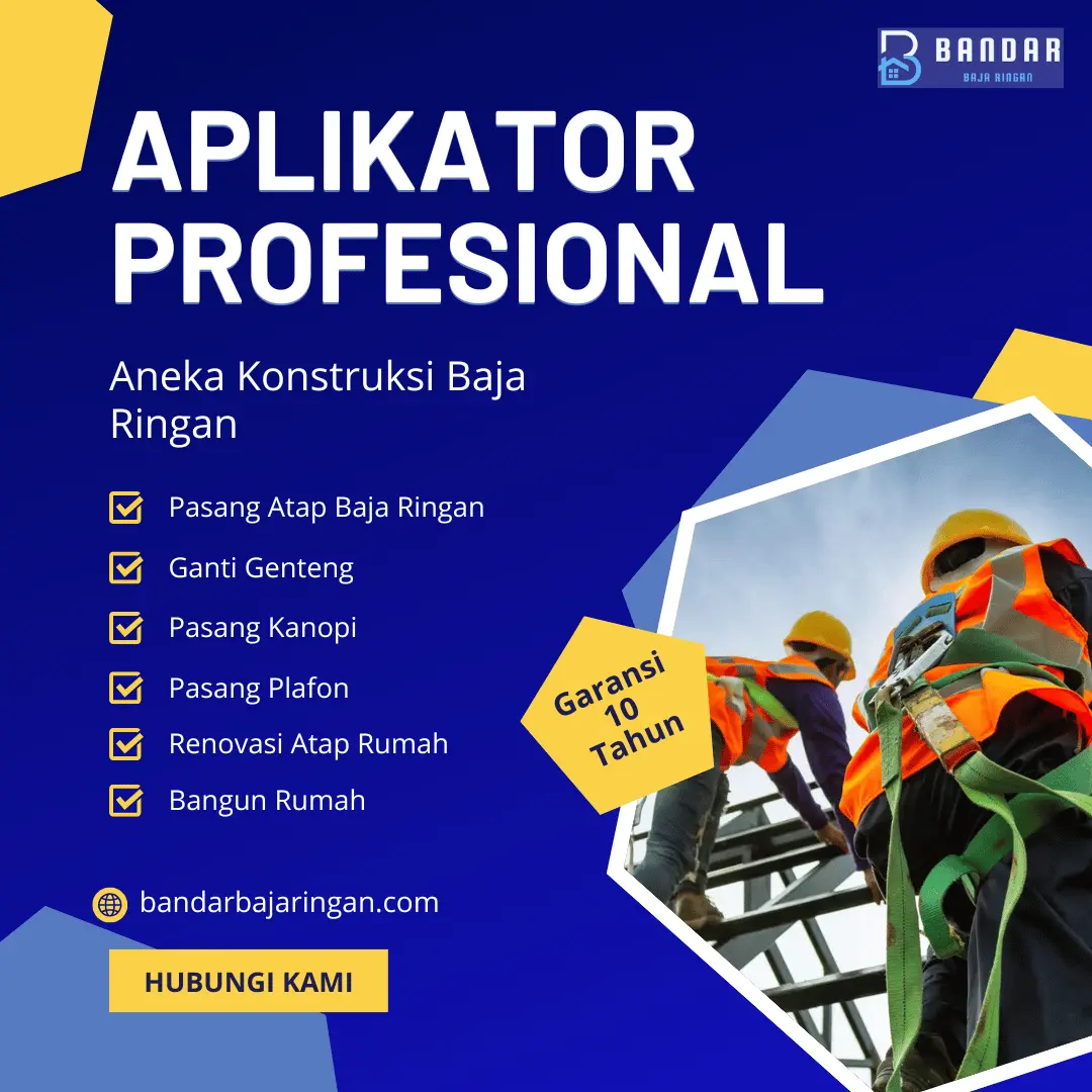 Aplikator profesional Baja ringan bandar baja ringan