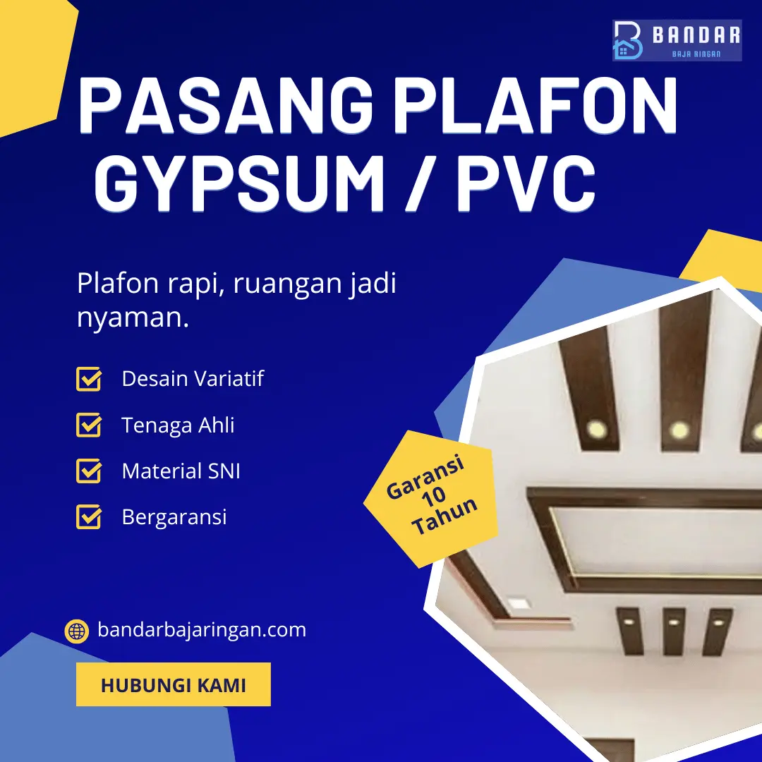 Pasang Plafon Gypsum _ pvc